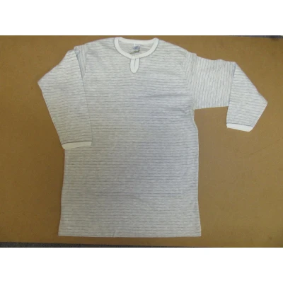 Afbeelding van Petit Bateau Nachthemd Slaapkleed Streep Grijst /wit 6 jaar 114