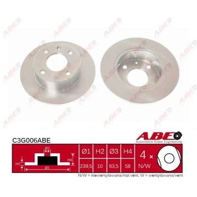 Afbeelding van ABE Remschijven C3G006ABE