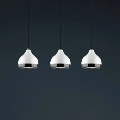 Afbeelding van Opviq Hanglamp Yildo 6878 wit/zwart metaal 3 lamps lineair