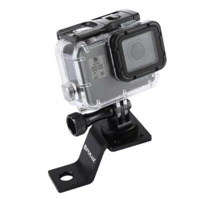 Afbeelding van PULUZ Motorfiets vaste metalen houder met statief adapter &amp; schroef voor GoPro Hero12 Zwart/Hero11/10/9/8/7/6/5, Insta360 Ace/Ace Pro, DJI Osmo Action 4 en andere actiecamera&#039;s