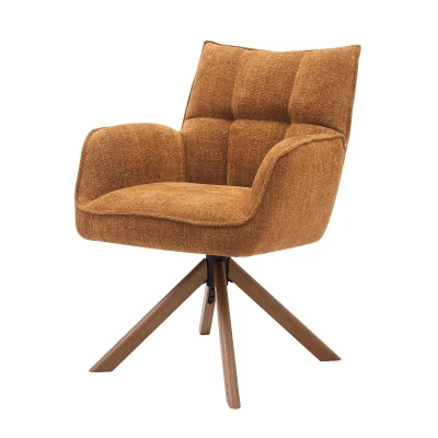 Afbeelding van Nordic Home Janna armstoel roestbruin Stof