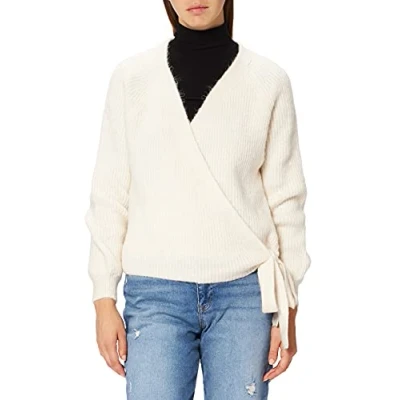 Afbeelding van ONLY Wickel Vest, Dames, Maat: Large, Ecru