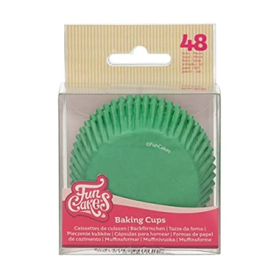 Afbeelding van FunCakes Baking Cups Grass Green: Perfect Voor Alle Cupcakes, Cupcakes En Meer, Taart Decoratie, Pk/48