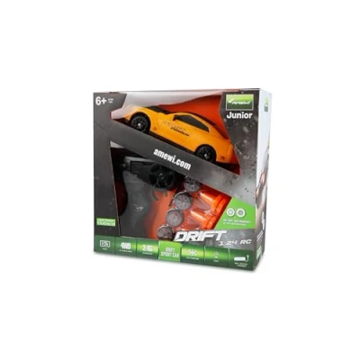 Afbeelding van Amewi Drift Sport Car 4WD 1:24 RC afstandsbediening RTR geel vanaf 6 jaar