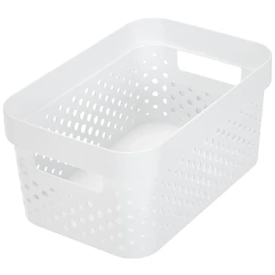 Afbeelding van Curver infinity box dots 4,5L wit 100% recycled met deksel