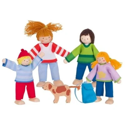 Afbeelding van Goki Flexibele poppen kampeerfamilie