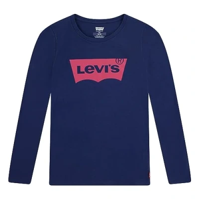 Afbeelding van Levi&#039;s Lvg L/S Batwing Tee meisjes 10 16 jaar, Middeleeuws blauw, Jaar