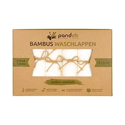 Afbeelding van Pandoo Bamboo babydoekjes 6 stuks Zachte Milieuvriendelijke keuze Hypoallergeen