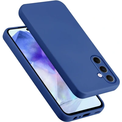 Afbeelding van Cadorabo Hoesje geschikt voor Samsung Galaxy A55 Case in LIQUID BLAUW Beschermhoes TPU silicone Cover