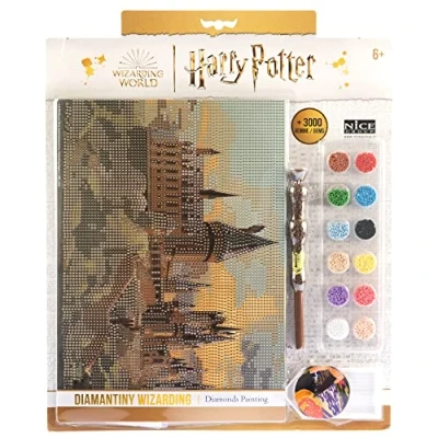 Afbeelding van Diamantiny Harry Potter Landscape Hogwarts Knutselset, Mozaïek, Crystal Art Activiteiten, Diamantschilderij, 1 x A4 afbeelding, meerkleurig, 21 29,7 cm, 21003