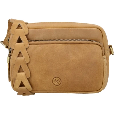 Afbeelding van Micmacbags Daydreamer Schoudertas zand Leren tas