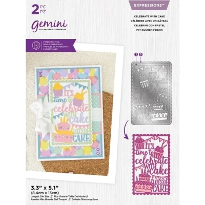 Afbeelding van Gemini Expressions Image Sentiment snijmal Celebrate with Cake