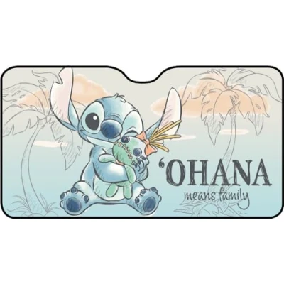 Afbeelding van TataWay Lilo &amp; Stitch Zonnescherm Optimale bescherming Eenvoudige bevestiging Disneyfiguren 130x70 cm, Lila, Polyester Polyethyleen (PE)