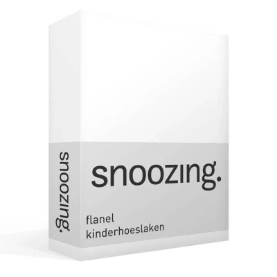 Afbeelding van Snoozing Flanel Kinderhoeslaken Junior 70x140/150 cm Wit