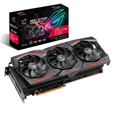 Afbeelding van ASUS AMD 14 Gbps GDDR6 HDMI en Triple DisplayPort PCI Express grafische kaart met GPU Tweak II 1 jaar gratis XSplit Premium licentie ROG STRIX RX5700 O8G GAMING OC Mode Boost Clock 1750 MHz