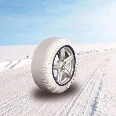 Afbeelding van 2 stuks sneeuwsokken, getest volgens EN 16662 1, sneeuwkettingen in textiel (XL)