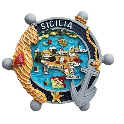 Afbeelding van 3D Sicilië Italië Koelkast Magneet Souvenir Gift Decor Magnetische Sticker Collectie