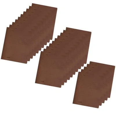 Afbeelding van Origineel Falken 25 stuks intensief gekleurde losbladige map. Made in Germany. Gemaakt van gerecycled karton voor DIN A4 commercieel en overheids nieten donkerbruin nietmachine.
