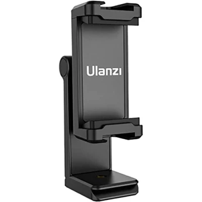 Afbeelding van Ulanzi ST 22 360º draaibare en kantelbare telefoonhouder voor statief met 2 Cold Shoe Mounts Zwart