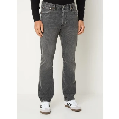 Afbeelding van Levi&#039;s heren 501 straight leg jeans met gekleurde wassing in de kleur Donkergrijs, maat: W36/L32