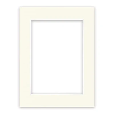 Afbeelding van nielsen Conservation Passepartout karton 1,5 mm buitenformaat 30x40 cm voor beeldformaat 20,5x29,5 (ook DIN A4) ivoorwit (roomwit) glad oppervlak