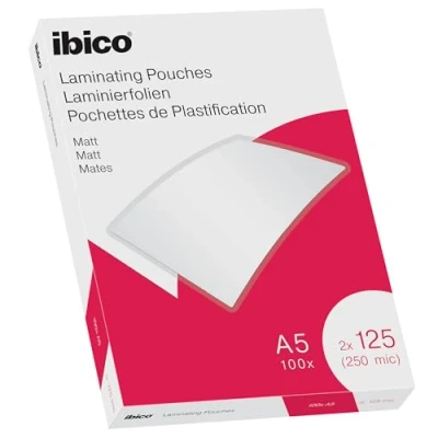 Afbeelding van Ibico Lamineerhoezen voor A5 Documenten 2 x 125 Micron 100 stuks Mat