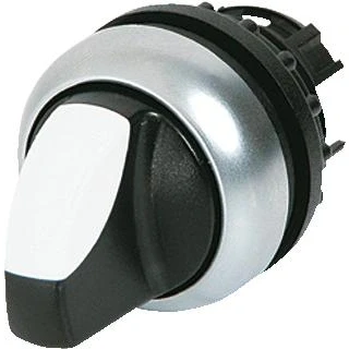 Afbeelding van Eaton rmq titan m22 frontelement keuzeschakelaar met draaigreep kleur zwart 4 standen 1 0 2 3 vast 45 graden schakelhoek 279431