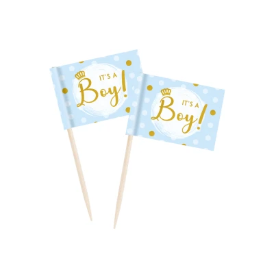 Afbeelding van It&#039;s A Boy Party Prikkers 50 stuks