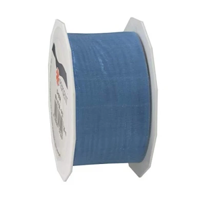 Afbeelding van C.E. Pattberg SHEER Organzaband lichtblauw, 25 m cadeaulint voor het inpakken van geschenken, 40 mm breed, accessoires decoreren en knutselen, decoratief lint geschenken
