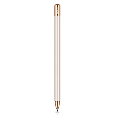 Afbeelding van MEKO Stylus Disc Touch Pen, 2 in 1 Pen universele touchstift 100% compatibel met alle tablets Touchscreen iPhone iPad Surface Huawei enz., magnetische dop (champagne)