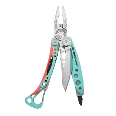 Afbeelding van Leatherman Skeletool CX multifunctionele tool met 7 tools, inclusief tang, draadtang en mes, voor outdoor kamperen, roestvrij staal, Paradise