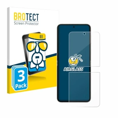 Afbeelding van BROTECT Glas Screen Protector voor Samsung Galaxy Z Flip6 (3 Stuks) Schermbeschermer [9H Hardheid, Beschermglas Folie niet Gehard Glas]