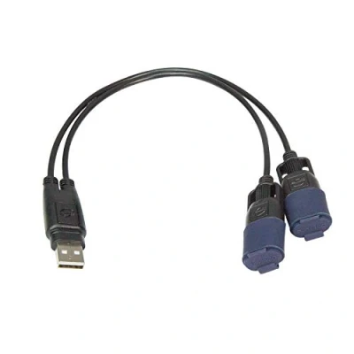Afbeelding van OptiMate TecMate Cable O 110, USB Y splitter, met weerbestendig aansluitsysteem, Blauw