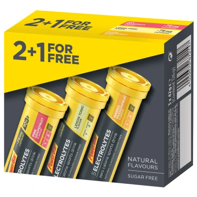 Afbeelding van PowerBar Multipack Electrolyten Tabs Pink Grapefruit Lemon Tonic Mango Passion fruit (3x 10 tabs)
