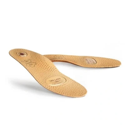 Afbeelding van Orthopedische Inlegzolen van Leer met Voetboogondersteuning en Gelkussen voor Mannen Vrouwen, Kaps Relax Gel (Vrouwen / 6 UK 39 EUR)