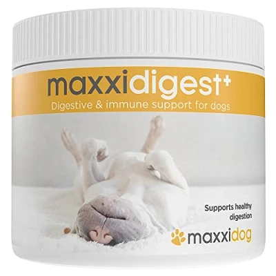 Afbeelding van maxxipaws maxxidigest+ Supplement voor Spijsvertering en Immuunsysteem Honden met Probiotica, Prebiotica Spijsverteringsenzymen Poeder 200 g
