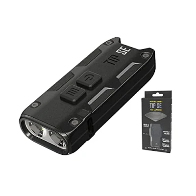 Afbeelding van Nitecore Tip SE Mini zaklamp, 700 lumen, led, oplaadbaar, USB C, sleutelhanger, waterdicht IP54, met 4 modi, 26 g (zwart)