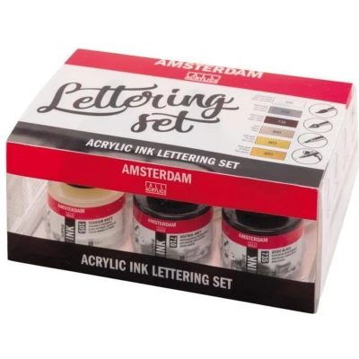 Afbeelding van Acrylverfic Amsterdam Lettering set 6 delig