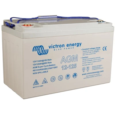 Afbeelding van AGM Super Cycle accu met schroefdraad 12V/125Ah (M8)