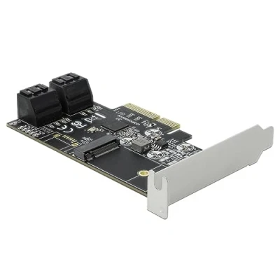 Afbeelding van Delock 4 poorts SATA en 1 sleuf M.2 Key B PCI Express x4 Karte Laag