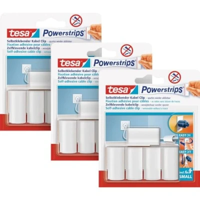Afbeelding van tesa POWERSTRIPS® Kabelclips Wit Inhoud: 15 stuk(s)