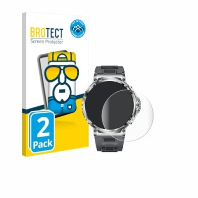 Afbeelding van BROTECT Screenprotector voor Smartwatch V69 1.85&quot; Folie Beschermfolie transparant volledig dekking (2 Stuks)