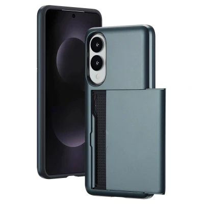 Afbeelding van Samsung Galaxy S25 Edge Hoesje Met pashouder Kunststof imoshion Backcover/Hardcase Donkerblauw Telefoonhoesje