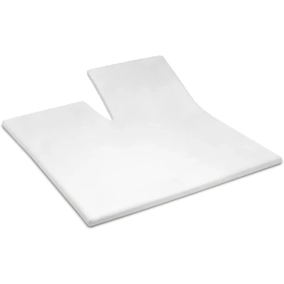 Afbeelding van Split Topper Hoeslaken Cinderella White (Flanel) 180 x 200/210 cm