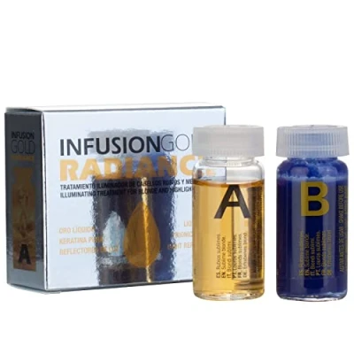 Afbeelding van Tahe Infusion A + B Gold Radiance Illuminating Haarbehandeling, dubbelpak, 10 ml