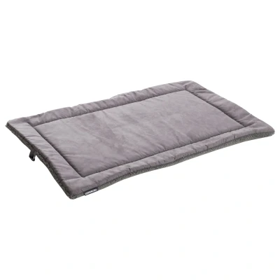 Afbeelding van Maxxnobel Benchkussen Nubuck Lederlook/Teddy Antraciet Hondenbenchkussen Small