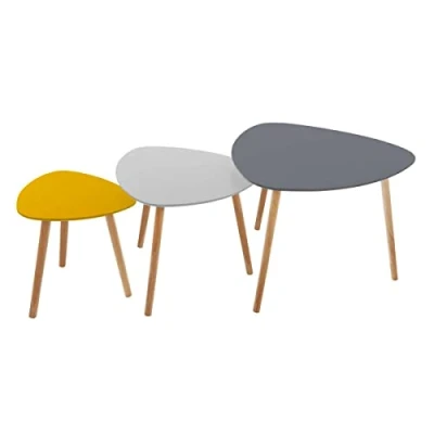 Afbeelding van Bijzettafel Mileo Set van 3 Diverse kleure