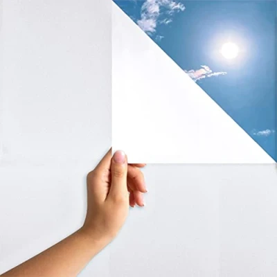 Afbeelding van MARAPON ® Raamfolie in Wit [90x200 cm] Matglasfolie inclusief e book met professionele tips Plakplastiek Raam Plakfolie Statische Hechting Matte