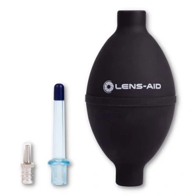Afbeelding van Grote power blaasbalg met twee sproeiers voor het reinigen van lens, camera, sensor, DSLR, toetsenbord, optiek, extra sterk, veel druk Lens Aid Air Blower (enkel)