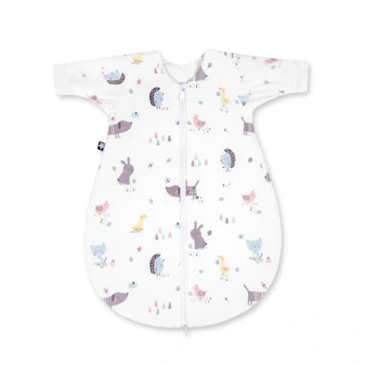 Afbeelding van Julius Zöllner Babywinterslaapzak van jerseykatoen, maat 56, Oeko Tex standaard 100, Crazy Animals
